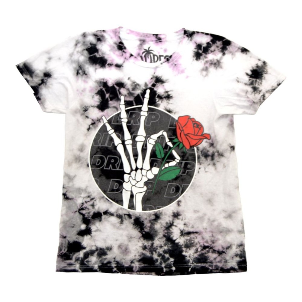 Vibes Bailey Apparel Mens Medium M Graphic T Shirt Skull Rose‎